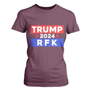 Trump RFK 2024 T Shirt For Women Kennedy Trump Won US President 2024 TS09 Maroon Print Your Wear