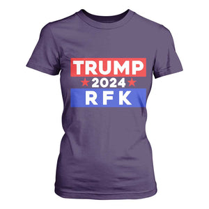 Trump RFK 2024 T Shirt For Women Kennedy Trump Won US President 2024 TS09 Purple Print Your Wear