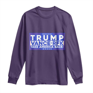 Trump Vance RFK 2024 Long Sleeve Shirt Trump Won Kennedy Take America Back TS09 Purple Print Your Wear