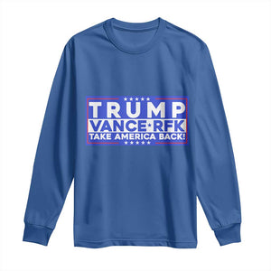 Trump Vance RFK 2024 Long Sleeve Shirt Trump Won Kennedy Take America Back TS09 Royal Blue Print Your Wear