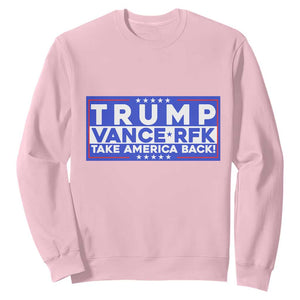 Trump Vance RFK 2024 Sweatshirt Trump Won Kennedy Take America Back TS09 Light Pink Print Your Wear