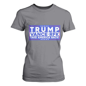 Trump Vance RFK 2024 T Shirt For Women Trump Won Kennedy Take America Back TS09 Charcoal Print Your Wear