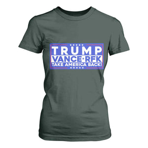 Trump Vance RFK 2024 T Shirt For Women Trump Won Kennedy Take America Back TS09 Dark Forest Green Print Your Wear