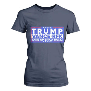 Trump Vance RFK 2024 T Shirt For Women Trump Won Kennedy Take America Back TS09 Navy Print Your Wear