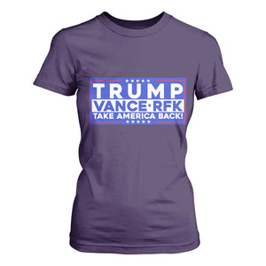 Trump Vance RFK 2024 T Shirt For Women Trump Won Kennedy Take America Back TS09 Purple Print Your Wear