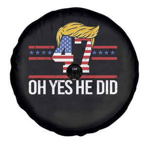 Trump Won 2024 Spare Tire Cover Oh Yes He Did 47th US President TS09 Print Your Wear