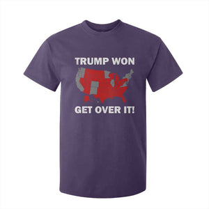 Trump Won 2024 T Shirt For Kid Trump Election Map 2024 Get Over It TS09 Purple Print Your Wear