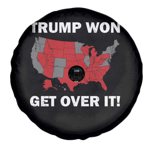 Trump Won 2024 Spare Tire Cover Trump Election Map 2024 Get Over It TS09 Print Your Wear