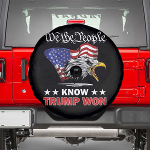 We The People Know Trump Won 2024 Spare Tire Cover TS09 Black Print Your Wear