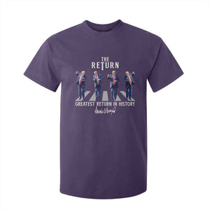 Trump Won 2024 T Shirt For Kid The Return Trump Funny Dancing TS09 Purple Print Your Wear