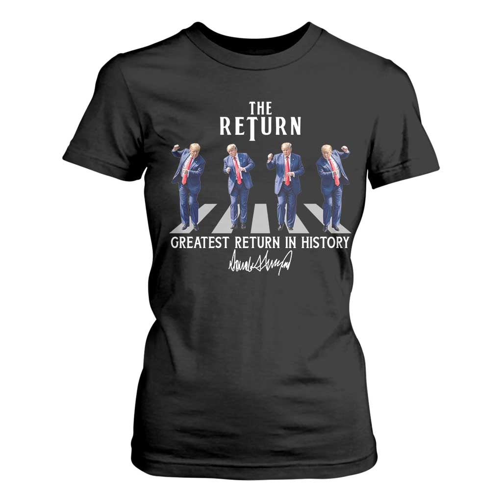 Trump Won 2024 T Shirt For Women The Return Trump Funny Dancing TS09 Black Print Your Wear