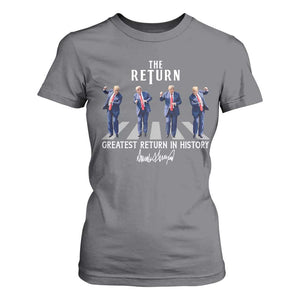 Trump Won 2024 T Shirt For Women The Return Trump Funny Dancing TS09 Charcoal Print Your Wear