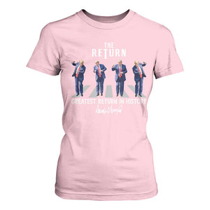 Trump Won 2024 T Shirt For Women The Return Trump Funny Dancing TS09 Light Pink Print Your Wear