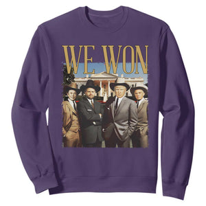 Trump Won 2024 Sweatshirt We Won Trump Team Cowboy TS09 Purple Print Your Wear