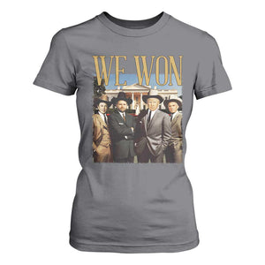 Trump Won 2024 T Shirt For Women We Won Trump Team Cowboy TS09 Charcoal Print Your Wear