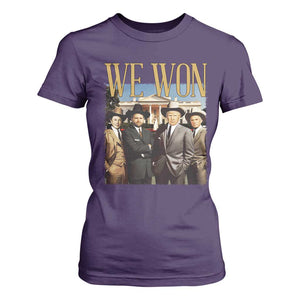 Trump Won 2024 T Shirt For Women We Won Trump Team Cowboy TS09 Purple Print Your Wear