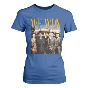 Trump Won 2024 T Shirt For Women We Won Trump Team Cowboy TS09 Royal Blue Print Your Wear