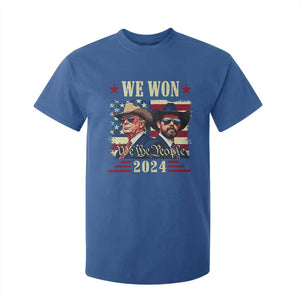 Trump Vance Cowboy We Won 2024 T Shirt For Kid TS09 Royal Blue Print Your Wear