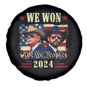 Trump Vance Cowboy We Won 2024 Spare Tire Cover TS09 Print Your Wear