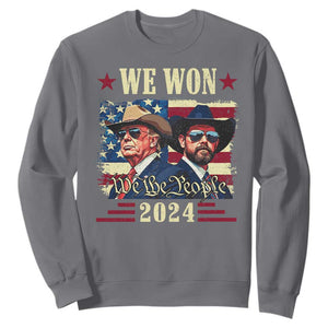 Trump Vance Cowboy We Won 2024 Sweatshirt TS09 Charcoal Print Your Wear