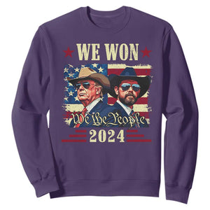 Trump Vance Cowboy We Won 2024 Sweatshirt TS09 Purple Print Your Wear