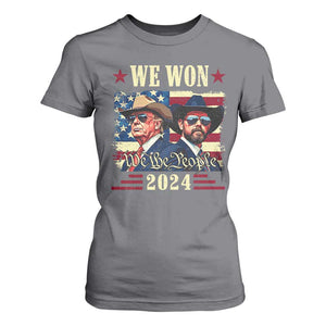 Trump Vance Cowboy We Won 2024 T Shirt For Women TS09 Charcoal Print Your Wear