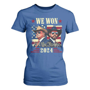 Trump Vance Cowboy We Won 2024 T Shirt For Women TS09 Royal Blue Print Your Wear