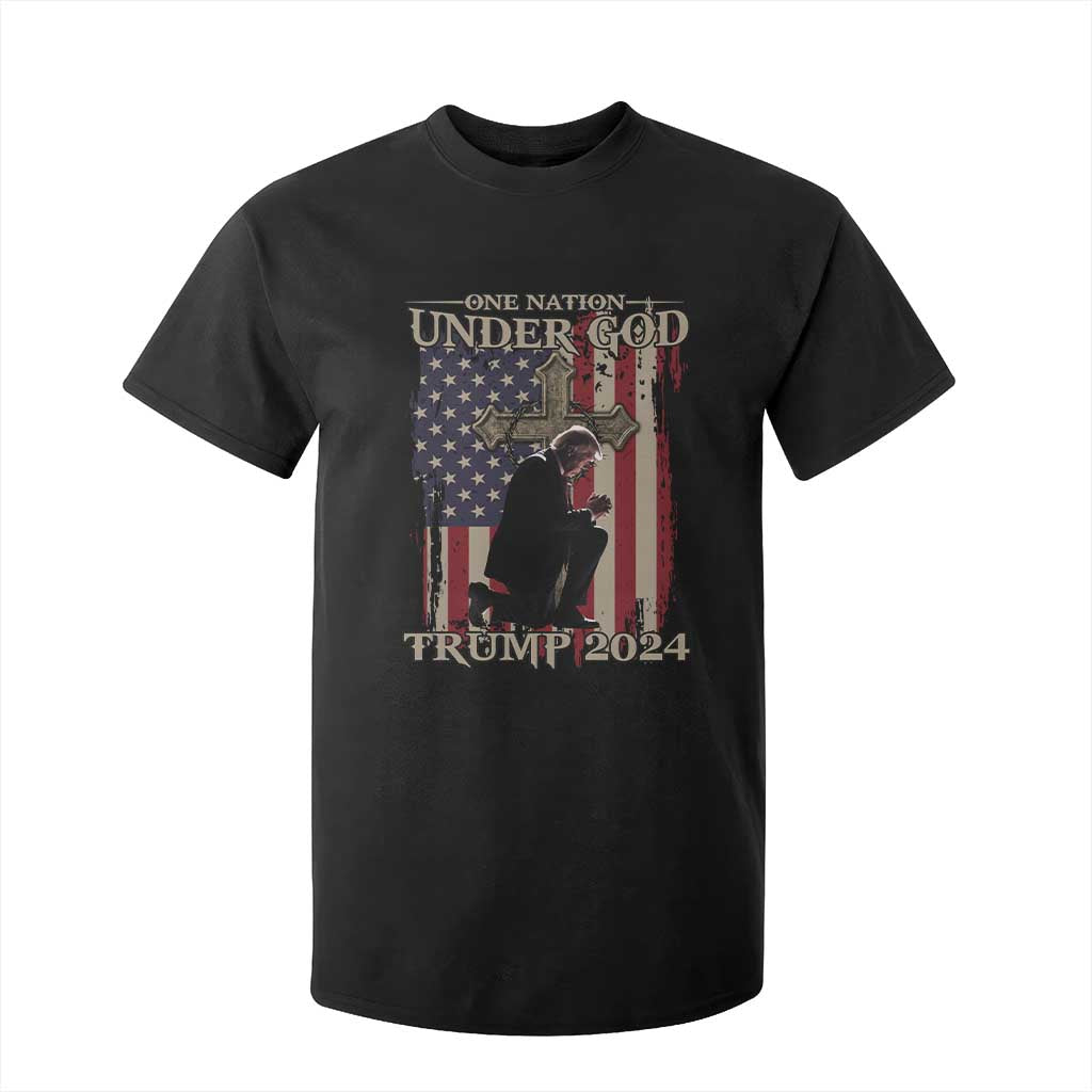 Trump Won 2024 T Shirt For Kid One Nation Under God TS09 Black Print Your Wear