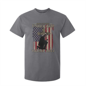 Trump Won 2024 T Shirt For Kid One Nation Under God TS09 Charcoal Print Your Wear