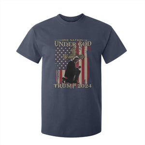 Trump Won 2024 T Shirt For Kid One Nation Under God TS09 Navy Print Your Wear