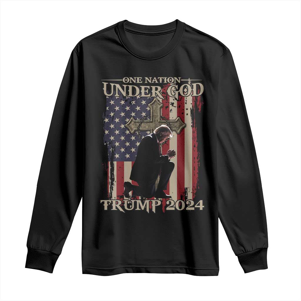 Trump Won 2024 Long Sleeve Shirt One Nation Under God TS09 Black Print Your Wear