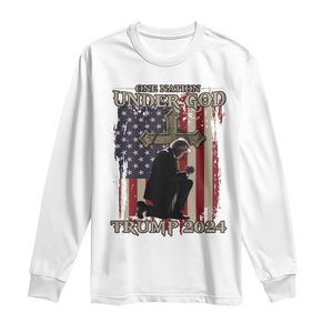 Trump Won 2024 Long Sleeve Shirt One Nation Under God TS09 White Print Your Wear