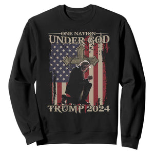 Trump Won 2024 Sweatshirt One Nation Under God TS09 Black Print Your Wear