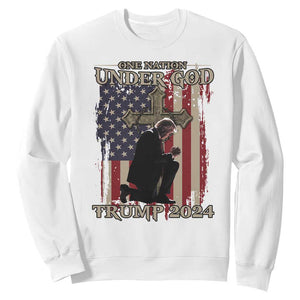 Trump Won 2024 Sweatshirt One Nation Under God TS09 White Print Your Wear