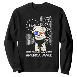 Trump Wins America Saved Sweatshirt TS09 Black Print Your Wear