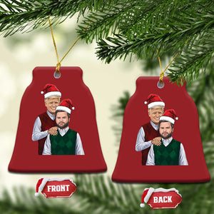 Funny Christmas Trump Vance 2024 Christmas Ornament Brothers Parody Bros TS09 Bell Flake Red Print Your Wear