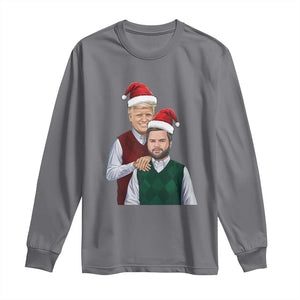 Funny Christmas Trump Vance 2024 Long Sleeve Shirt Brothers Parody Bros TS09 Charcoal Print Your Wear