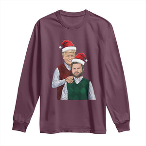 Funny Christmas Trump Vance 2024 Long Sleeve Shirt Brothers Parody Bros TS09 Maroon Print Your Wear