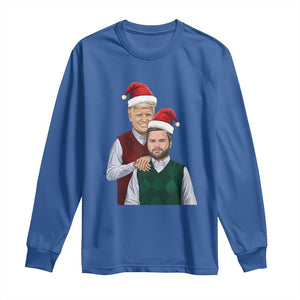 Funny Christmas Trump Vance 2024 Long Sleeve Shirt Brothers Parody Bros TS09 Royal Blue Print Your Wear