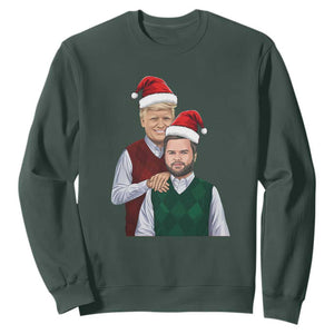 Funny Christmas Trump Vance 2024 Sweatshirt Brothers Parody Bros TS09 Dark Forest Green Print Your Wear