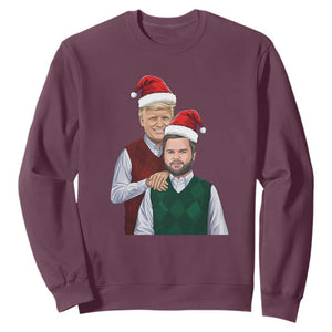 Funny Christmas Trump Vance 2024 Sweatshirt Brothers Parody Bros TS09 Maroon Print Your Wear