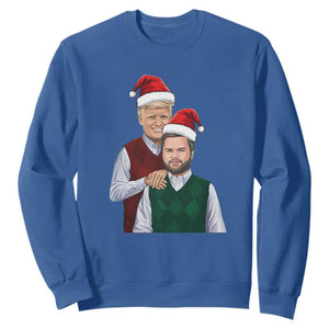 Funny Christmas Trump Vance 2024 Sweatshirt Brothers Parody Bros TS09 Royal Blue Print Your Wear