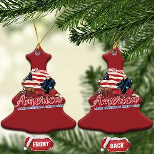 Xmas Trump Christmas Ornament Believe In The Magic Of America Make Christmas Great Again TS09 Christmas Tree Red Print Your Wear