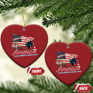 Xmas Trump Christmas Ornament Believe In The Magic Of America Make Christmas Great Again TS09 Heart Red Print Your Wear