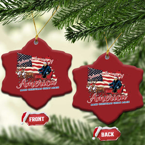 Xmas Trump Christmas Ornament Believe In The Magic Of America Make Christmas Great Again TS09 Snow Flake Red Print Your Wear