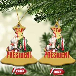 Xmas Trump Christmas Ornament Santa's Favorite President TS09 Christmas Tree Gold Print Your Wear