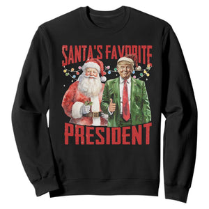 Christmas Trump Sweatshirt Santa's Favorite President TS09 Black Print Your Wear