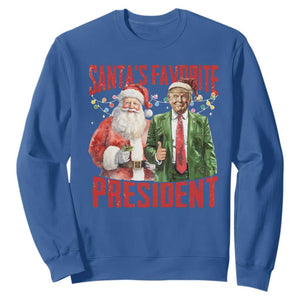 Christmas Trump Sweatshirt Santa's Favorite President TS09 Royal Blue Print Your Wear