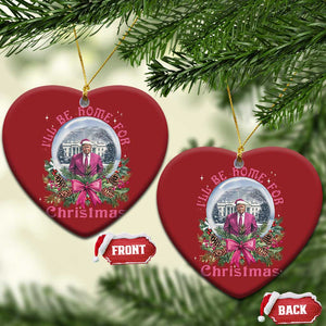 Xmas Trump Christmas Ornament I'll Be Home For Christmas Coquette TS09 Heart Red Print Your Wear