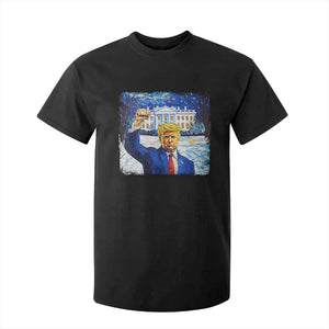 Trump 2024 T Shirt For Kid Christmas Starry Night Vincent Van Gogh TS09 Black Print Your Wear